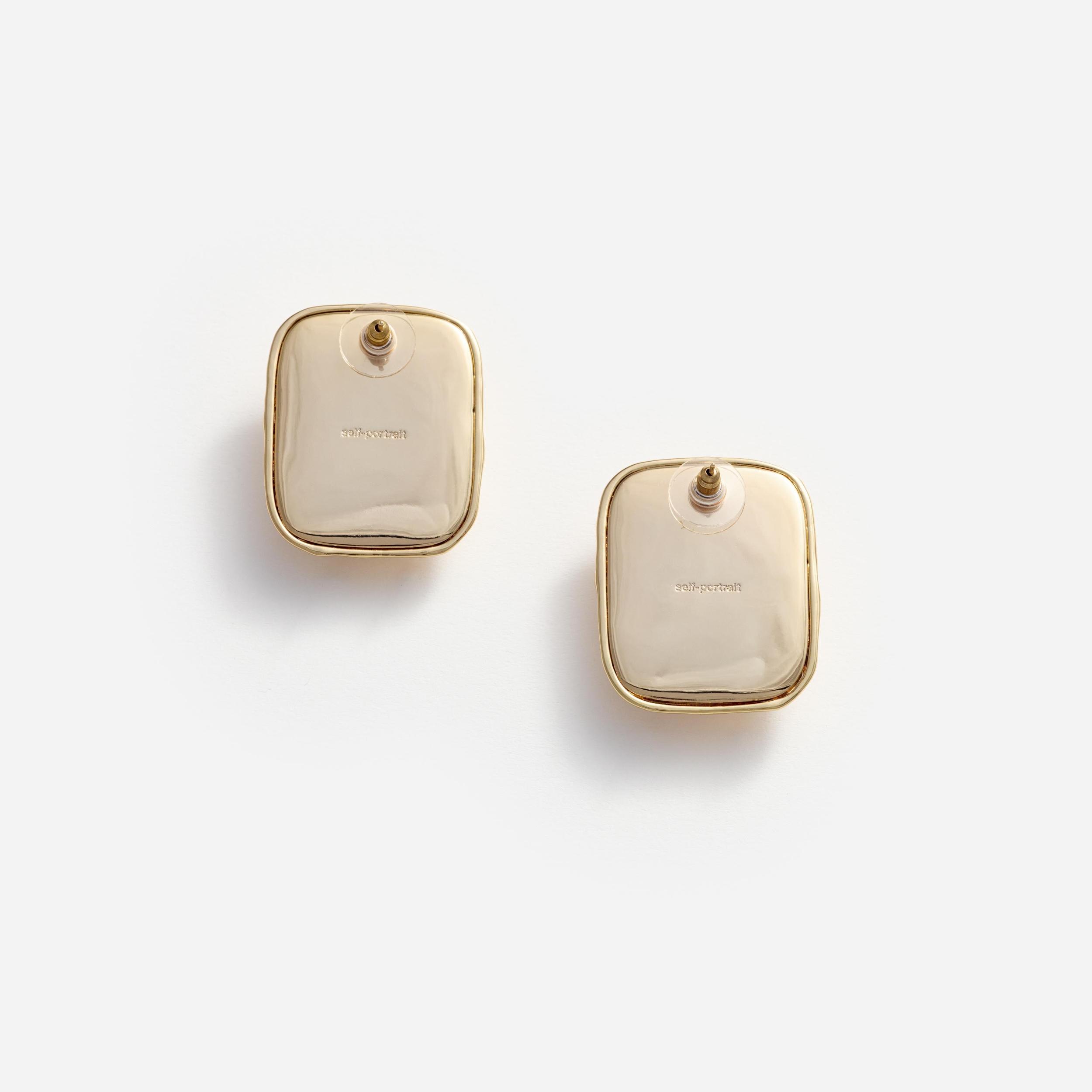 Mottled Gold Black Earrings Product Image