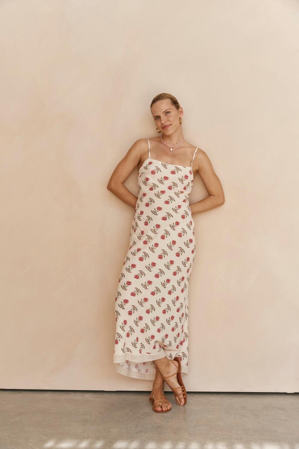 Odesse Bias Cut Maxi Dress Boheme Product Image