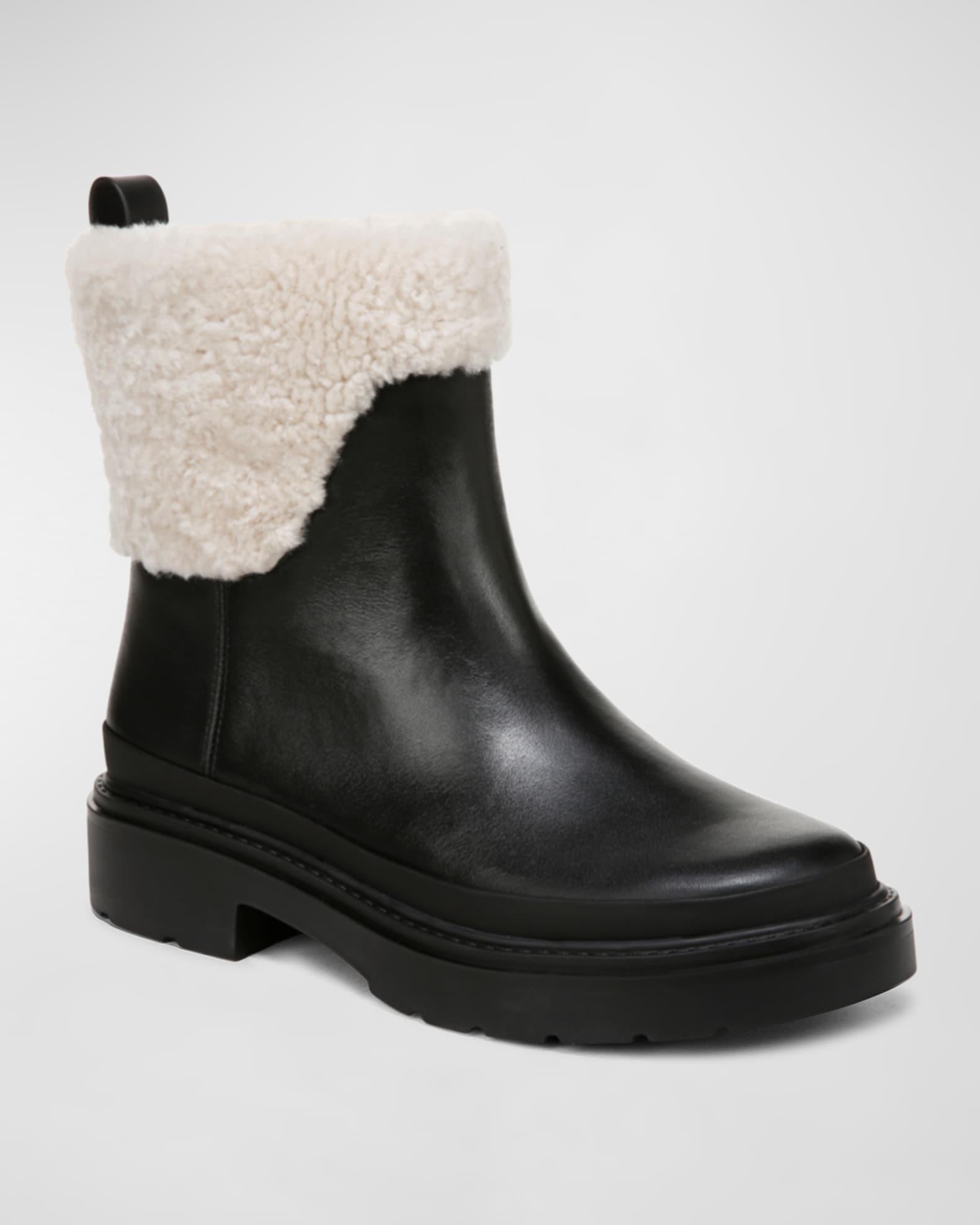 Leather Shearling Winter Booties Product Image