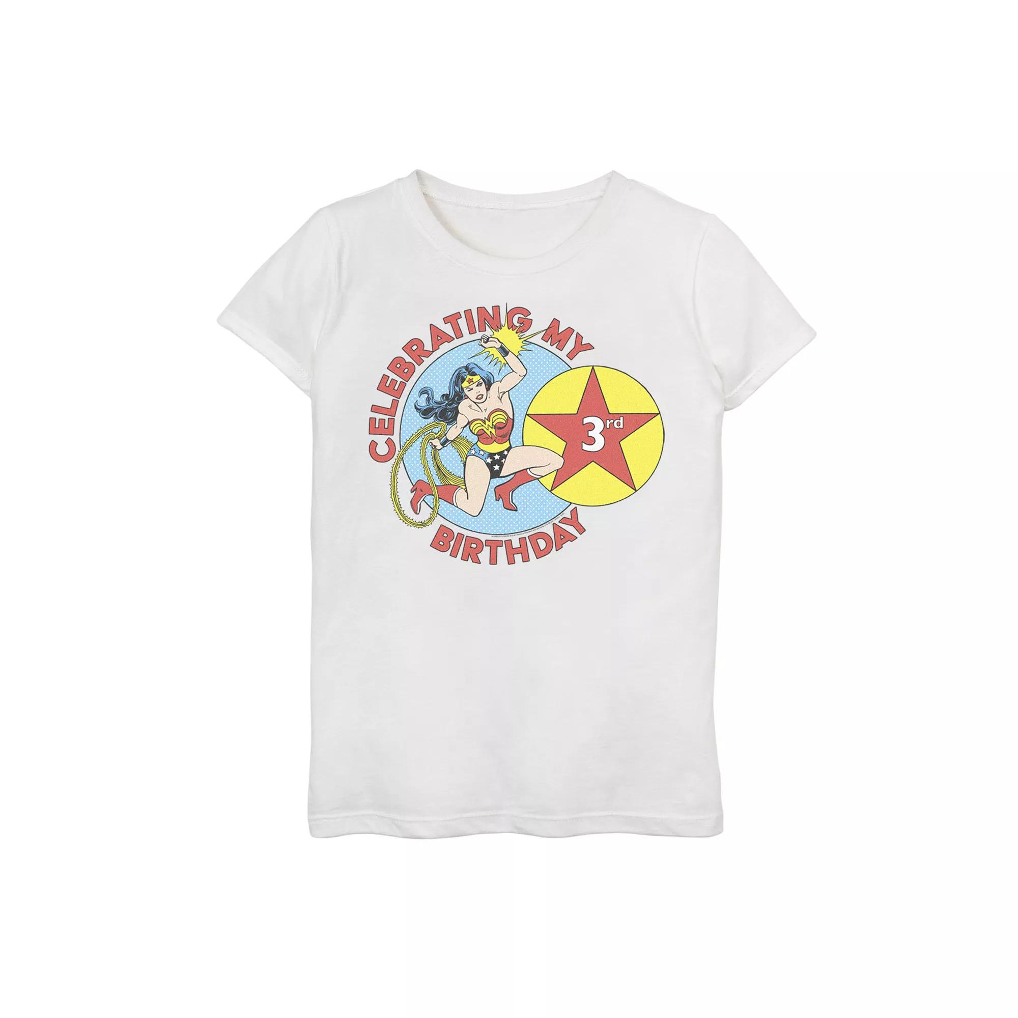 Girls 7-16 Wonder Woman 3Rd Birthday Graphic Tee, Girl's,  Product Image