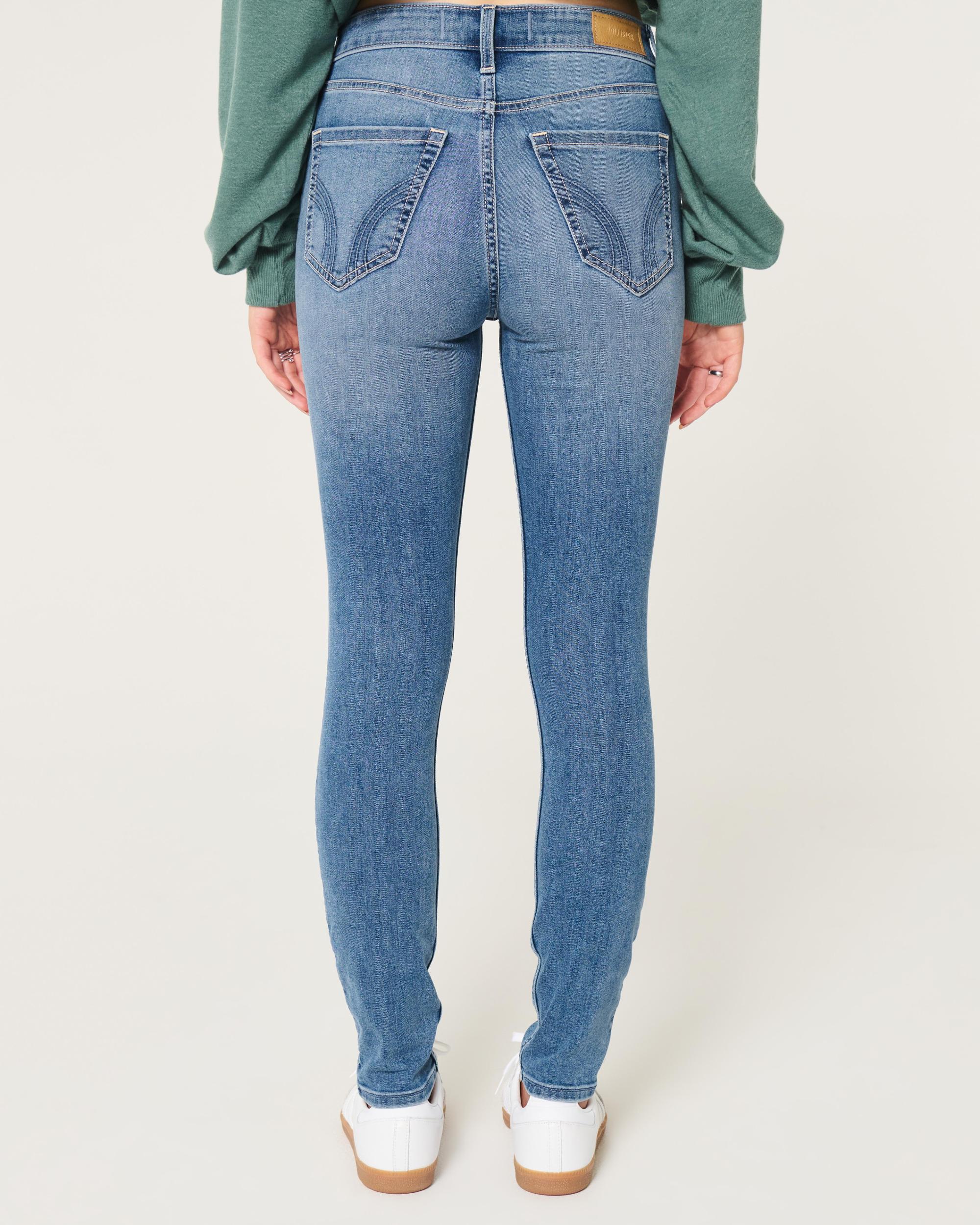 High-Rise Medium Wash Super Skinny Jeans Product Image