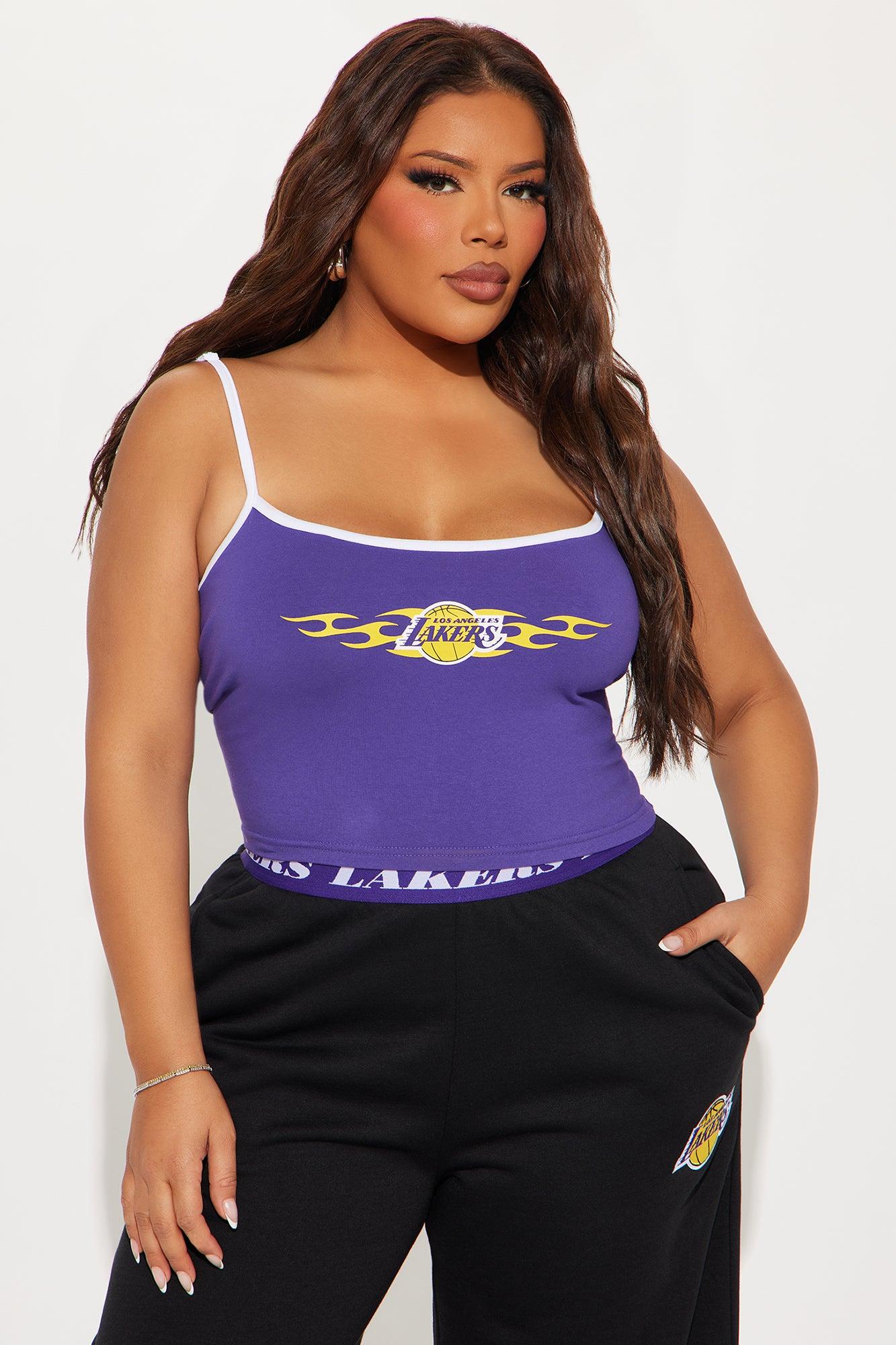 Lakers Halftime Crop Top - Purple Female Product Image
