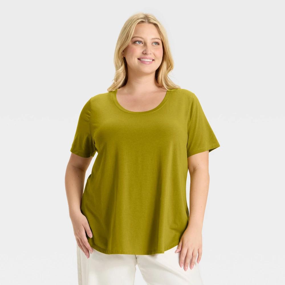 Women's Short Sleeve Scoop Neck T-Shirt - Ava & Viv™ Product Image