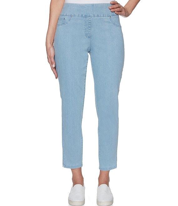 Ruby Rd. Extra Stretch Denim Straight Leg Ankle Pull-On Pants Product Image