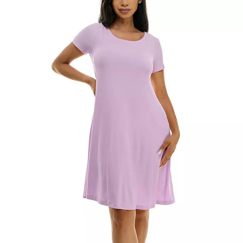 Women's Nina Leonard Lace-Up Back Swing Dress,  Product Image