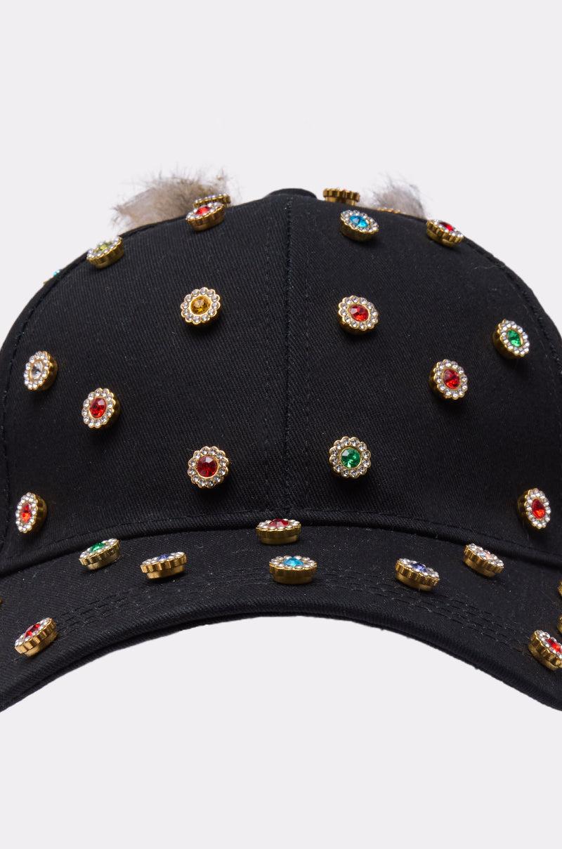 TJ FAUX FUR EMBELLISHED HAT Product Image