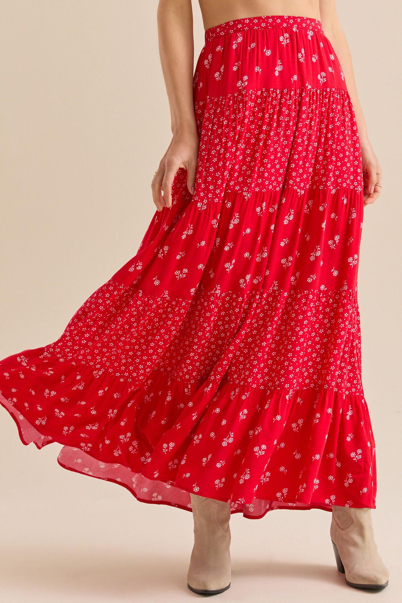Fleur Floral Maxi Skirt Product Image