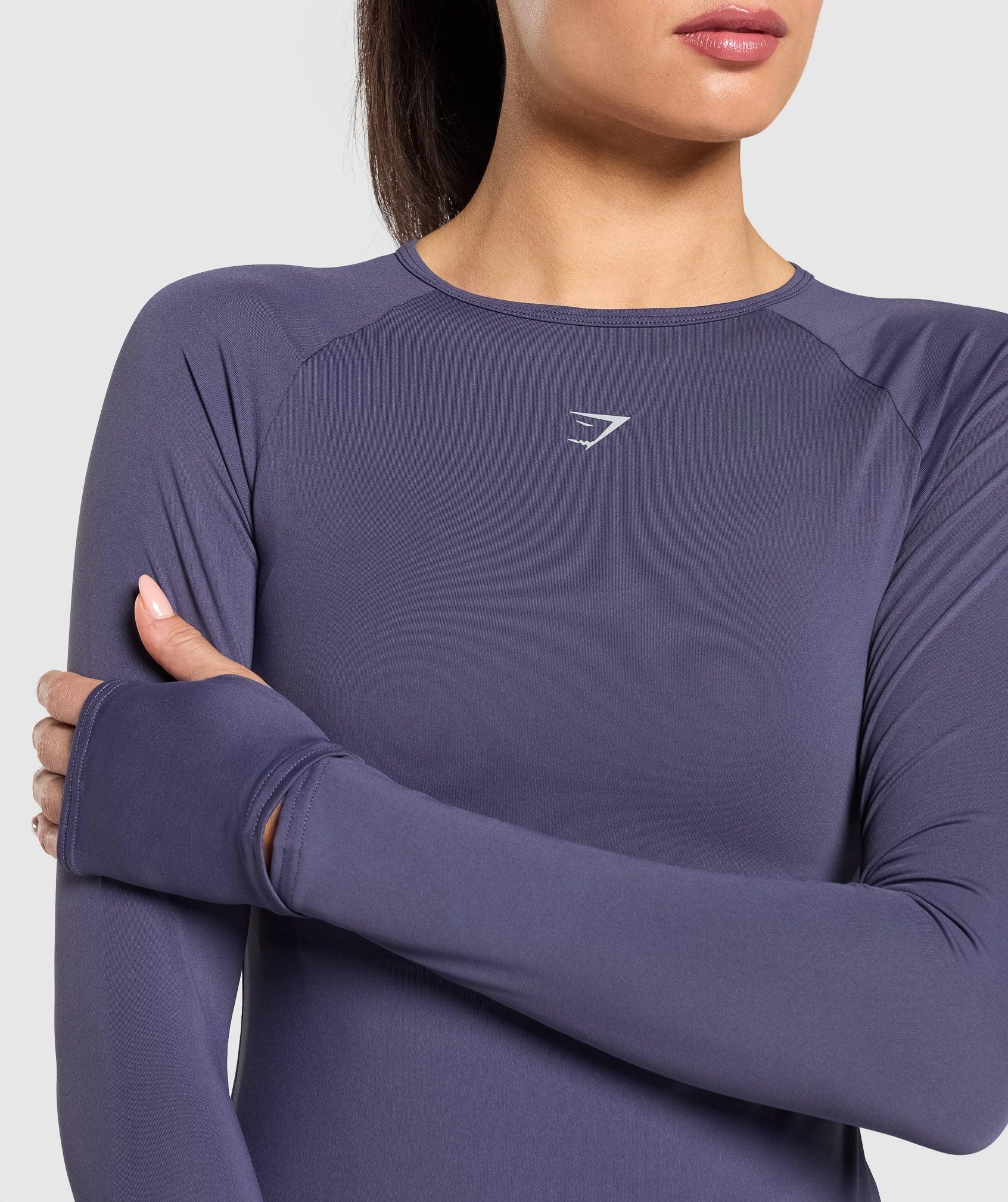 Gymshark Running Long Sleeve Top - Weighted Purple Female Product Image