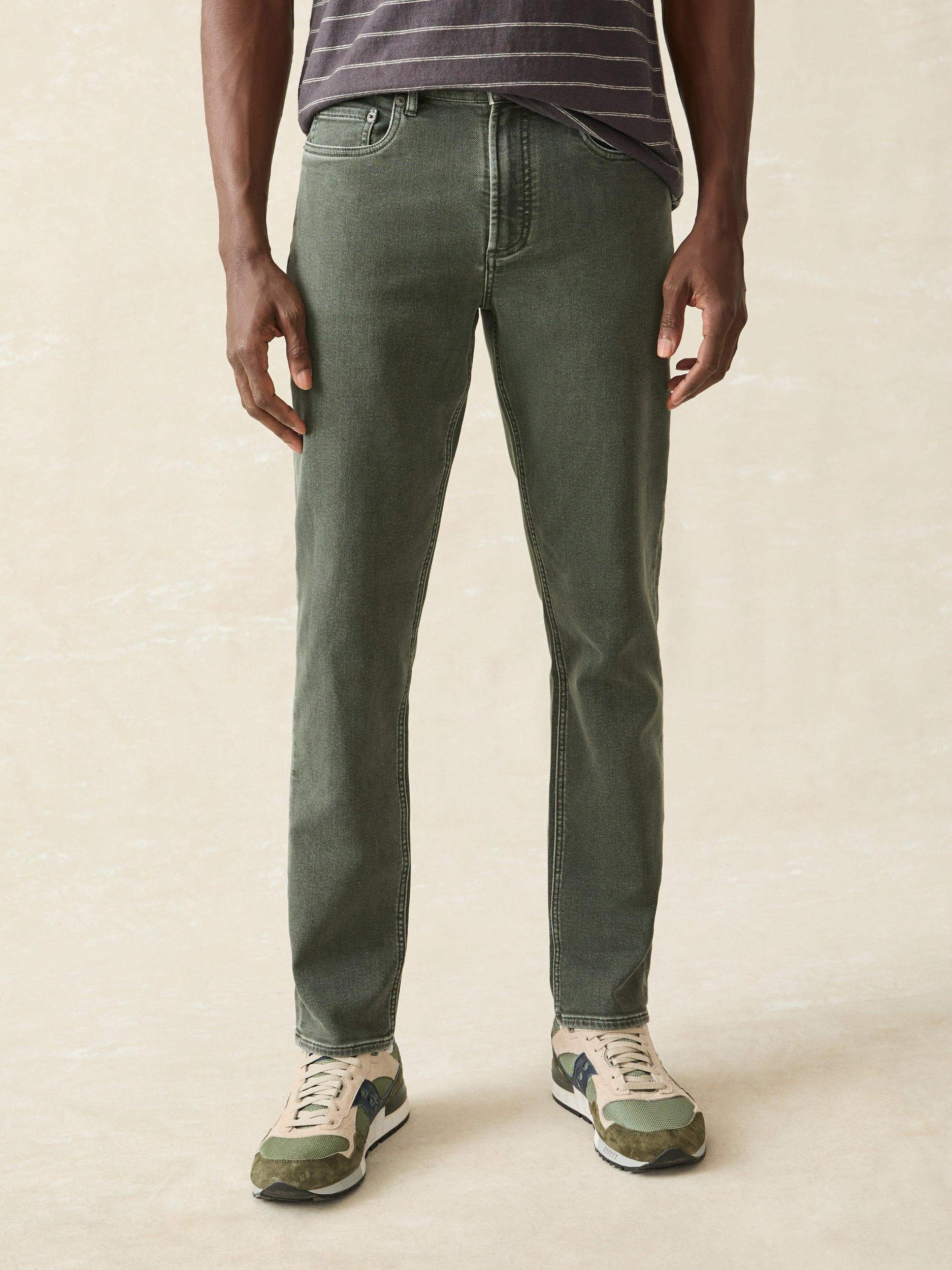 Stretch Terry 5-Pocket Pant - Fall Olive Male Product Image
