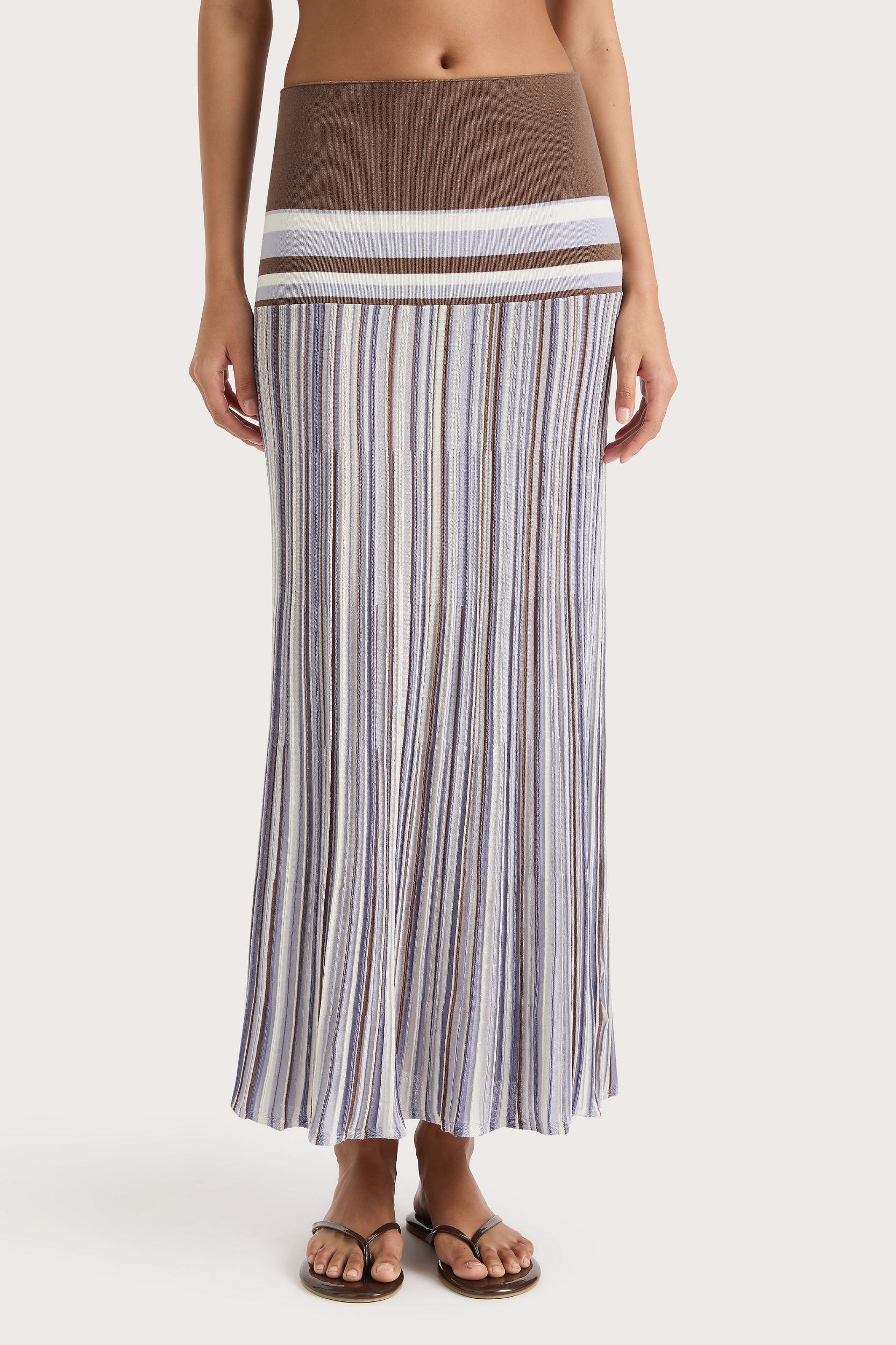 Citara Skirt Pale Blue Stripe Product Image
