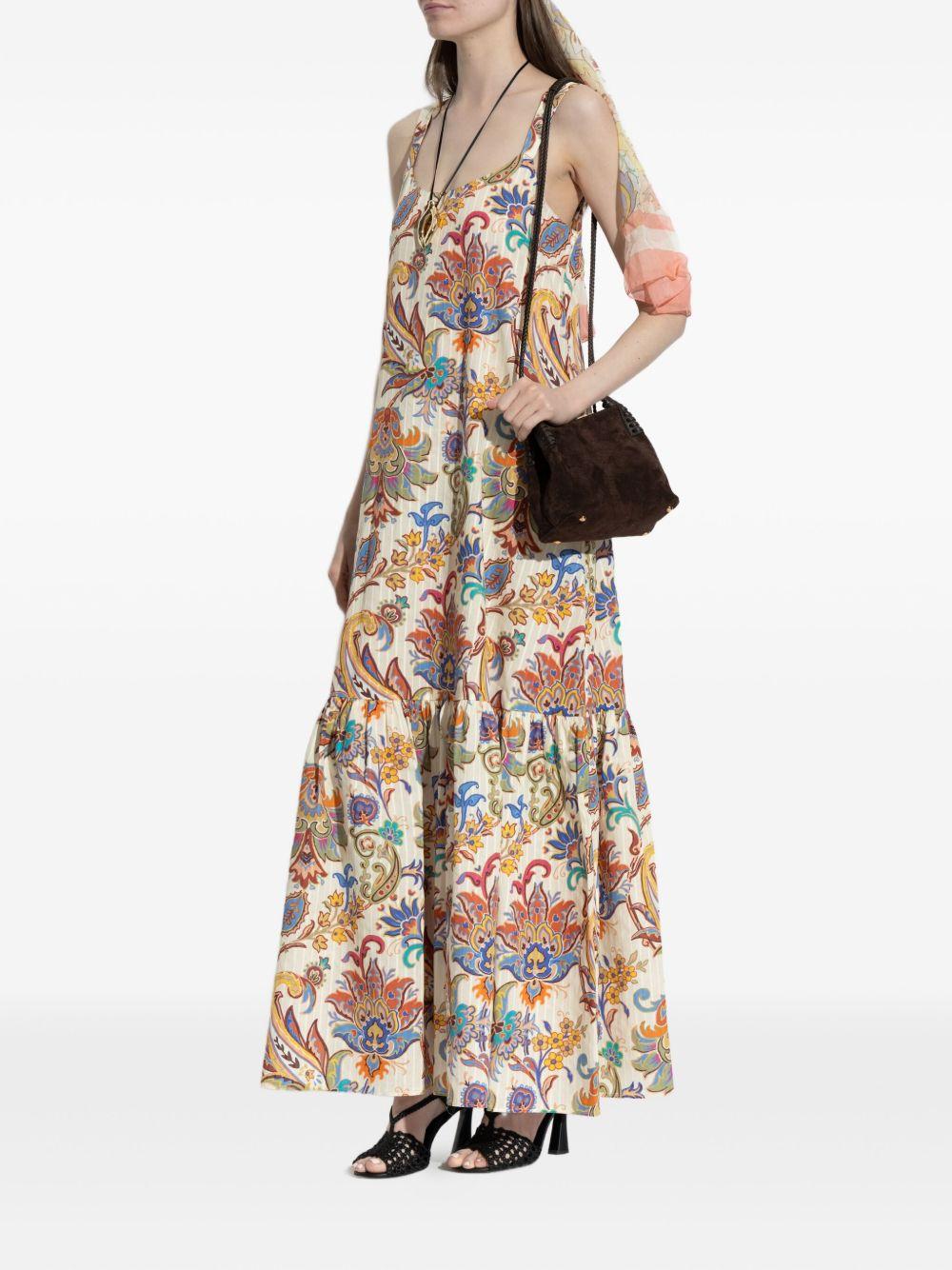 floral-print cotton maxi dress Product Image