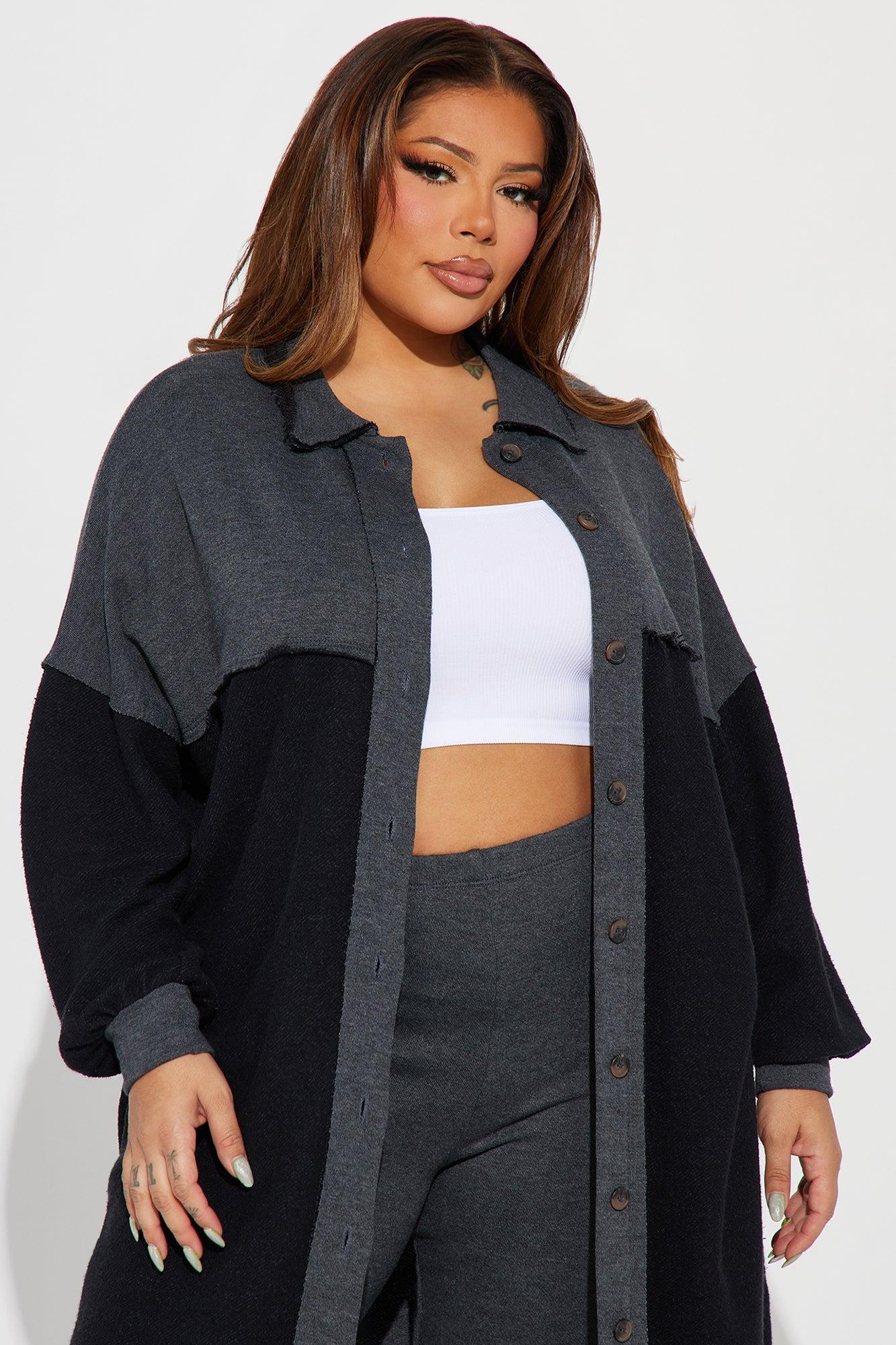 On The Down Low Jogger Set - Charcoal Product Image