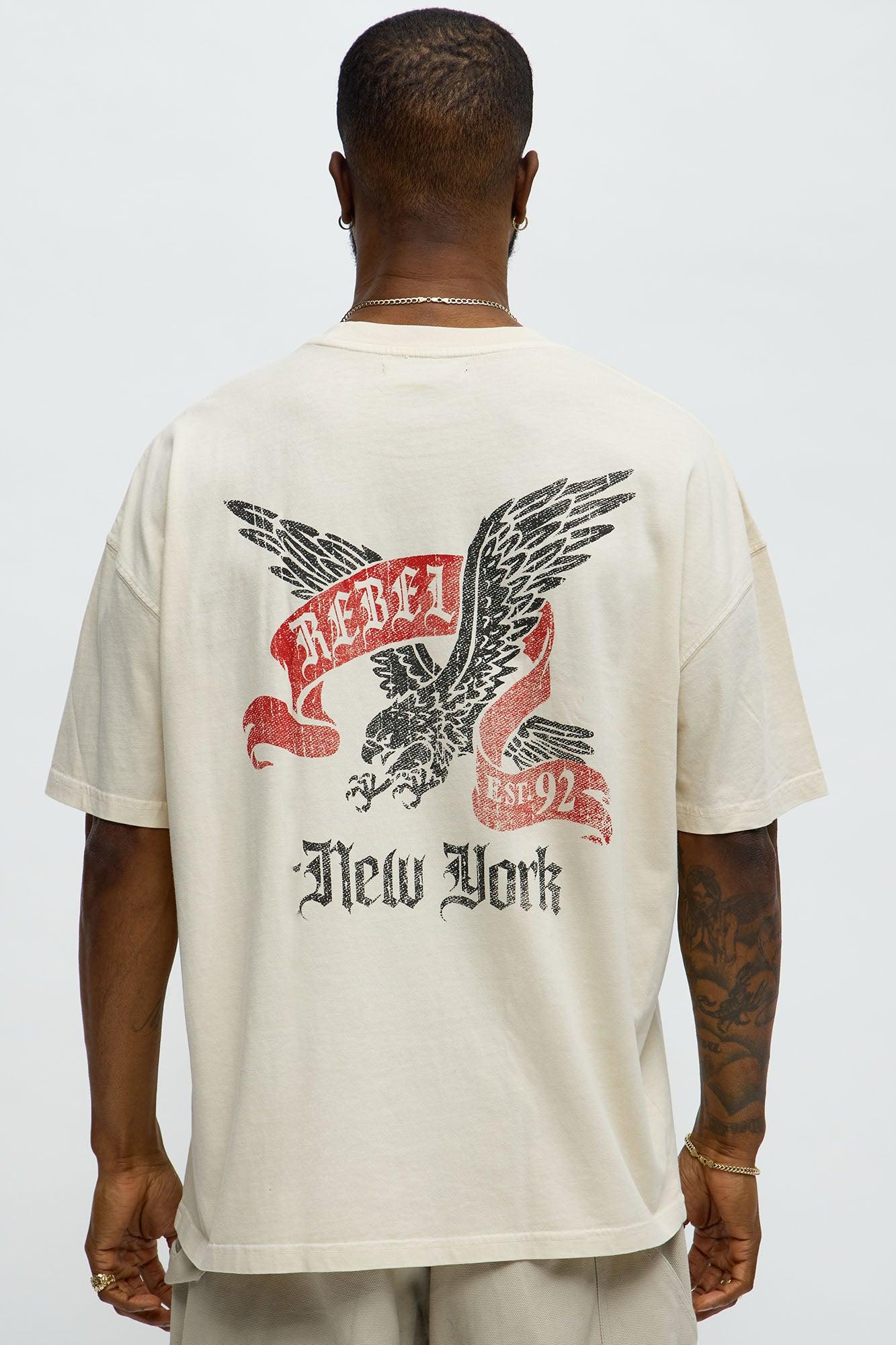 Rebel NYC 92 Oversized Short Sleeve Tee - Cream Male Product Image