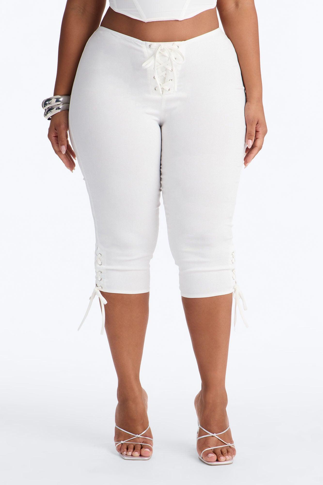 Inara Mid Rise Skinny Capri Pant - White Female Product Image
