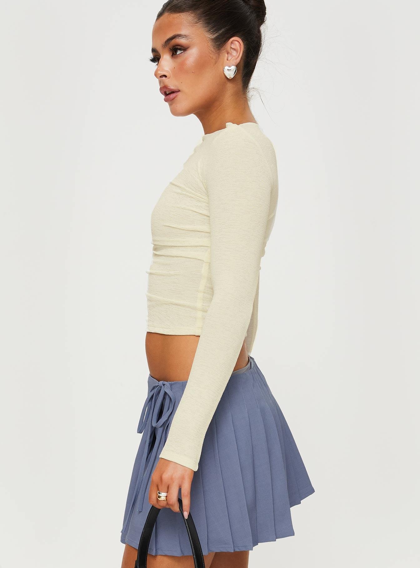 Luvinia Long Sleeve Top Cream Product Image