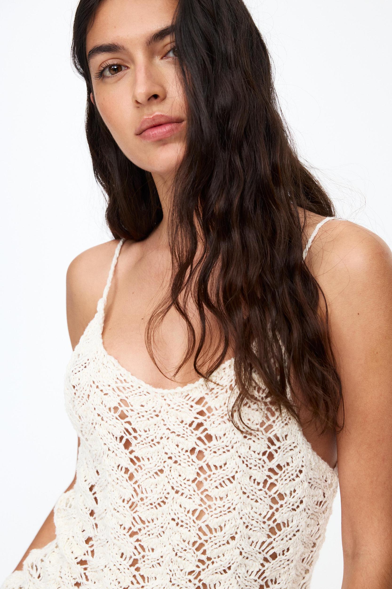 Strappy crochet top Product Image