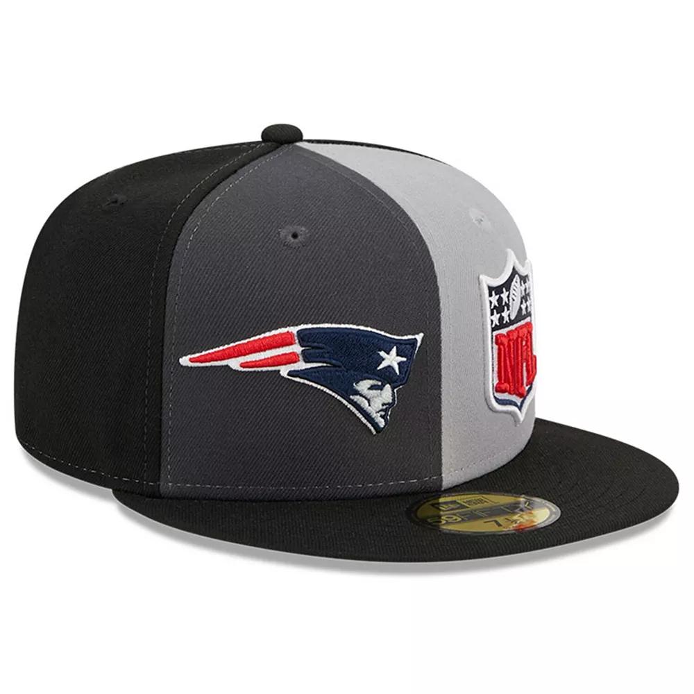 Men's New Era  Gray/Black New England Patriots 2023 Sideline 59FIFTY Fitted Hat, Size: 6 7/8, Grey Product Image