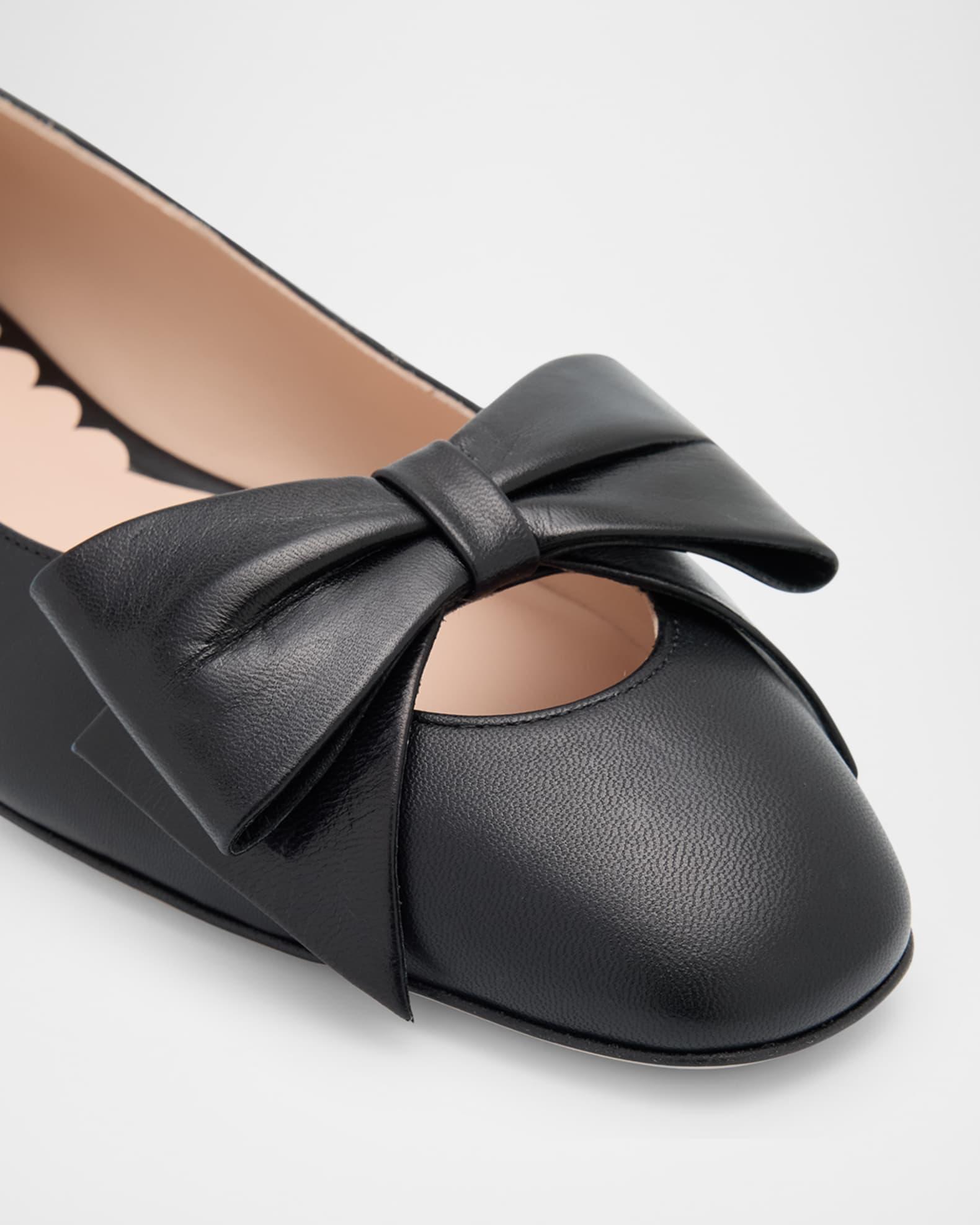 Bowow Leather Ballerina Flats Product Image