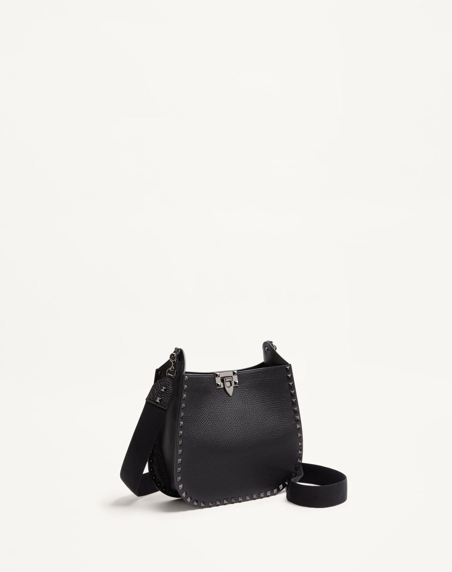 VALENTINO GARAVANI ROCKSTUD HOBO BAG IN GRAINY CALFSKIN  Product Image