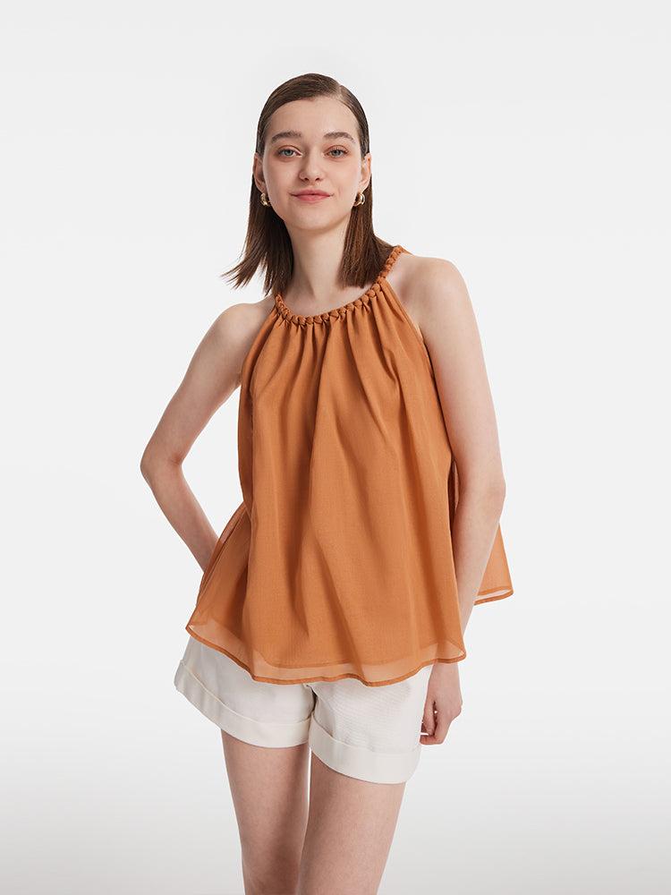 Hand-Woven Halter Neck Women Top Product Image