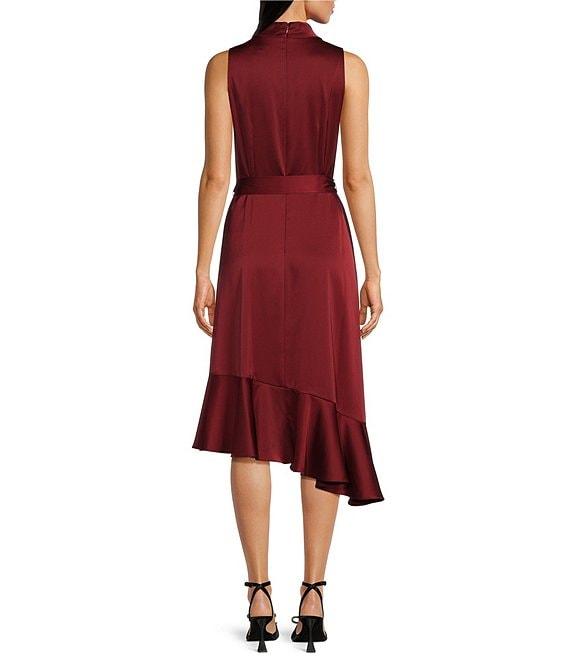Alex Marie Annalee Satin Cowl Neck Sleeveless Midi Dress Product Image
