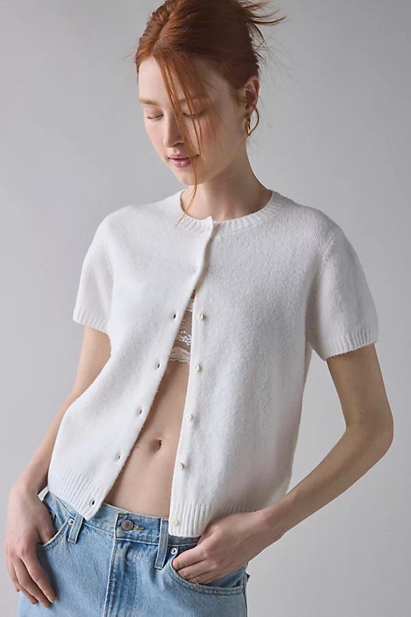 Kimchi Blue Rachel Short Sleeve Cardigan Womens at Urban Outfitters Product Image