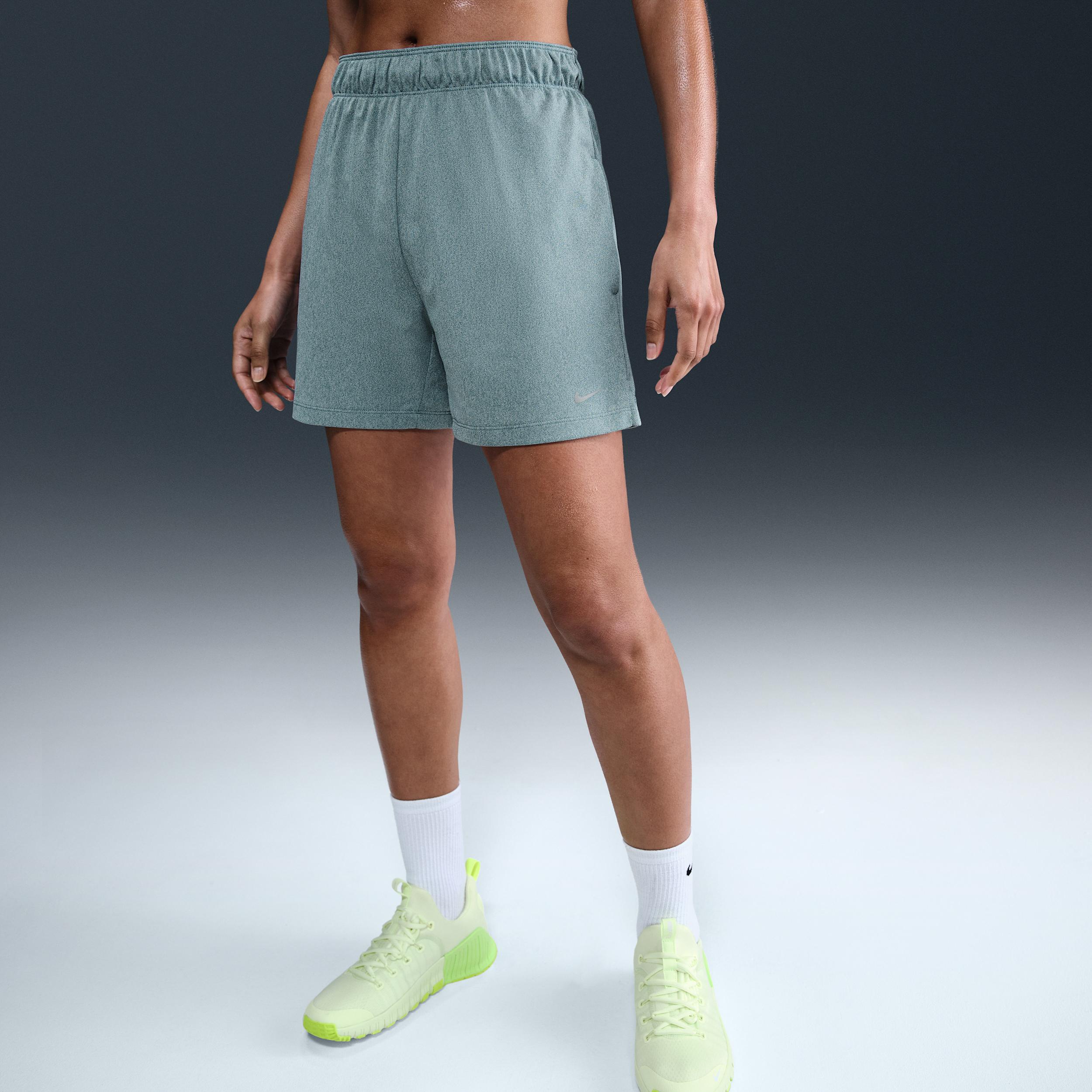 Nike Womens Attack Dri-FIT Fitness Mid-Rise 5 Unlined Shorts | DX6024-006 Product Image
