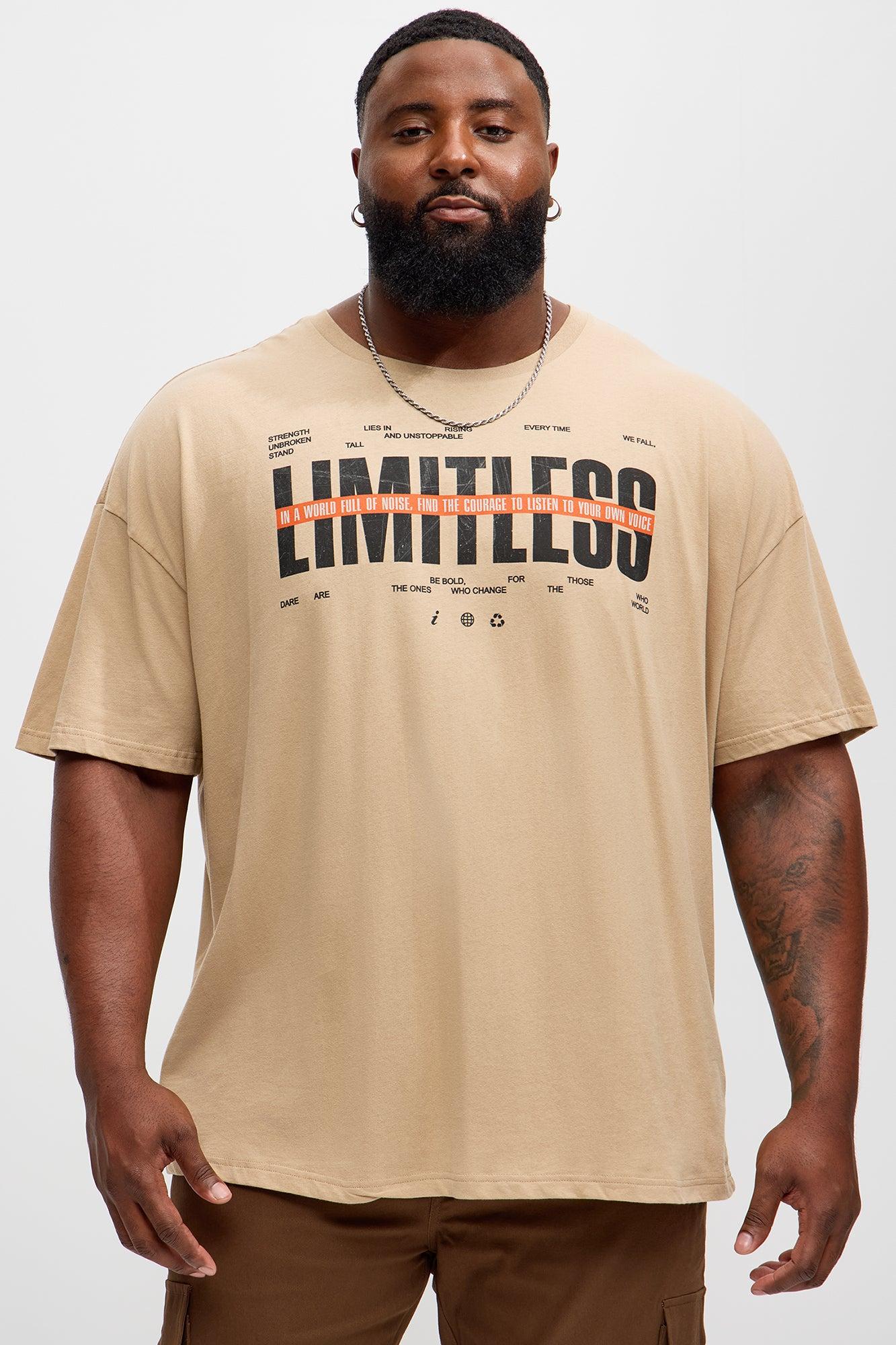Limitless Mindset Oversized Short Sleeve Tee - Sand Product Image