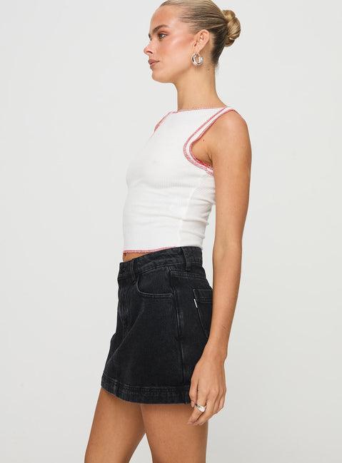 Gazelle Denim Skort Washed Black Product Image