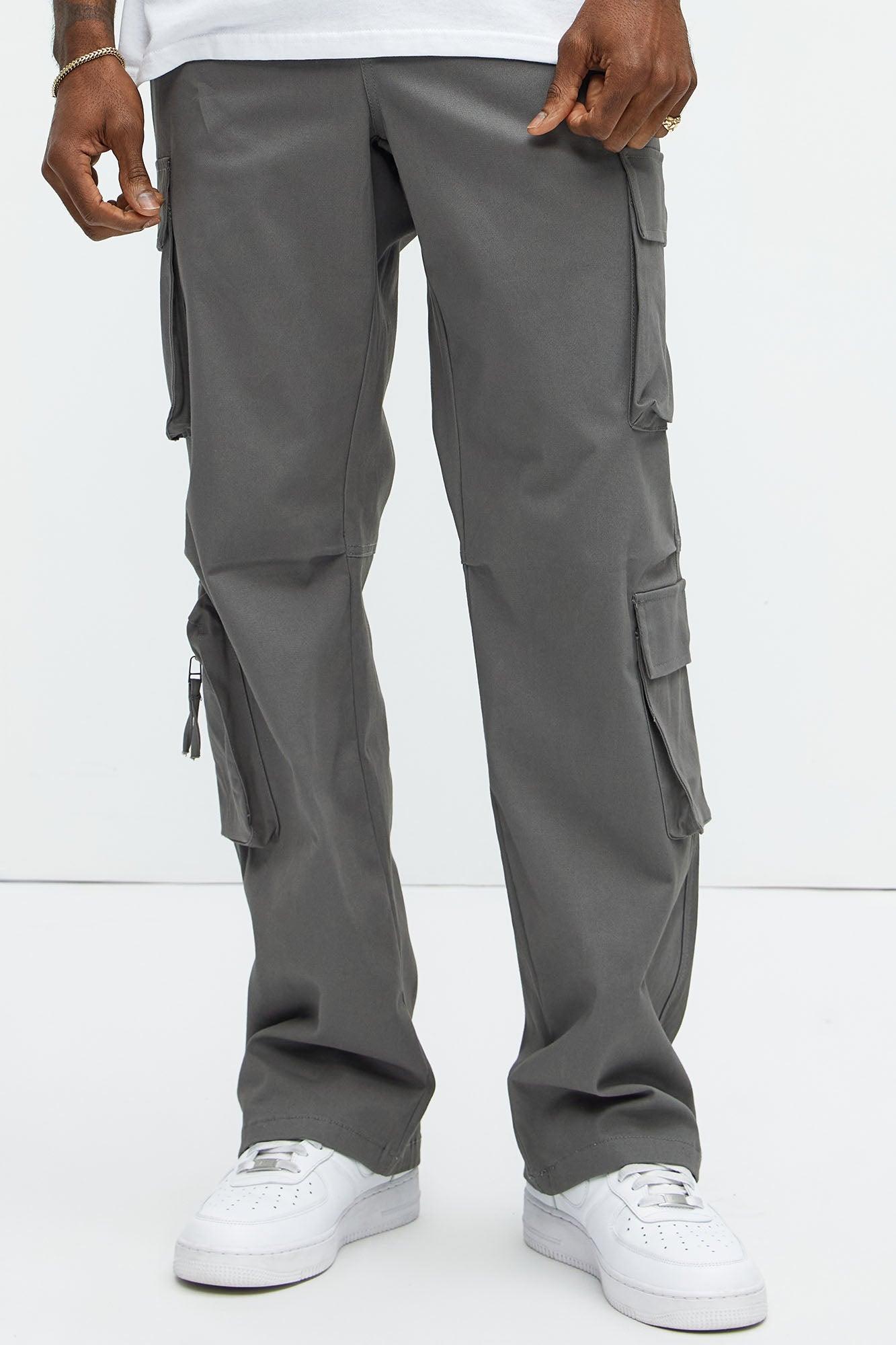 Stay On It Straight Cargo Pants - Grey Product Image