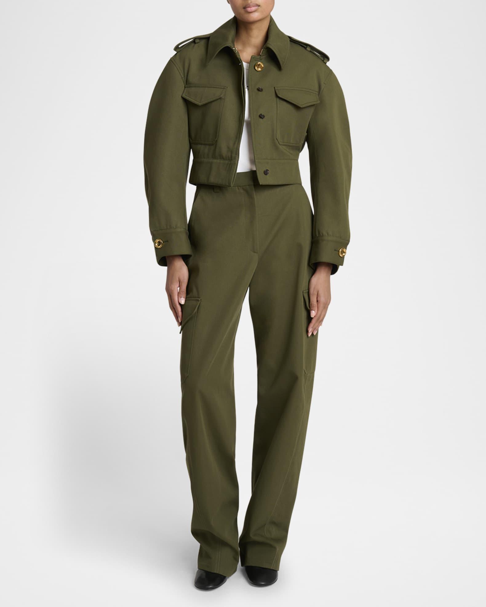 Barrel Leg Cargo Wool Trousers Product Image