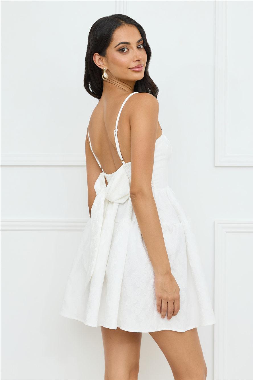 Softly Stunning Mini Dress White Product Image