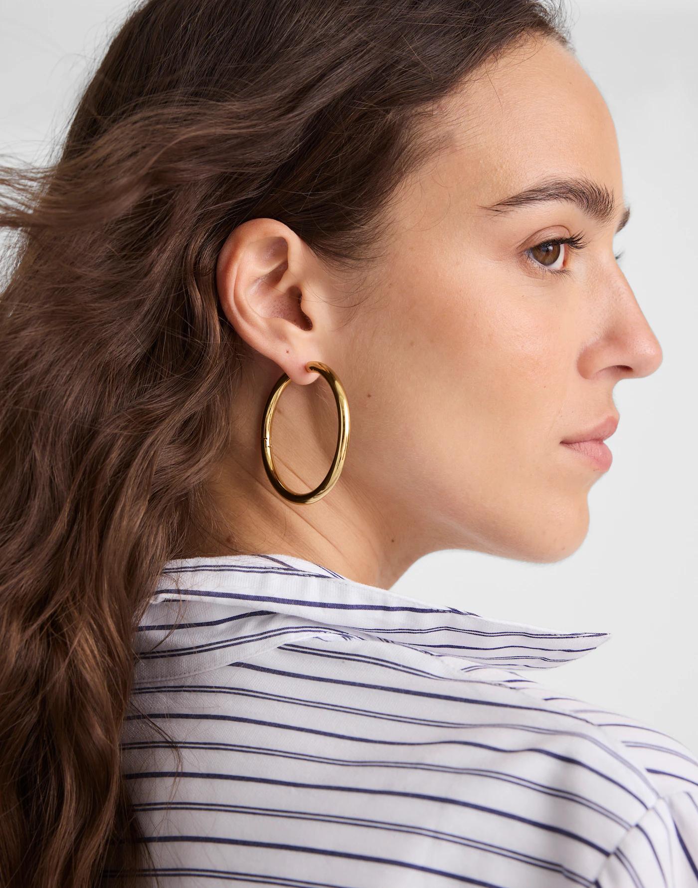 Chunky Large Hoop Earrings Product Image