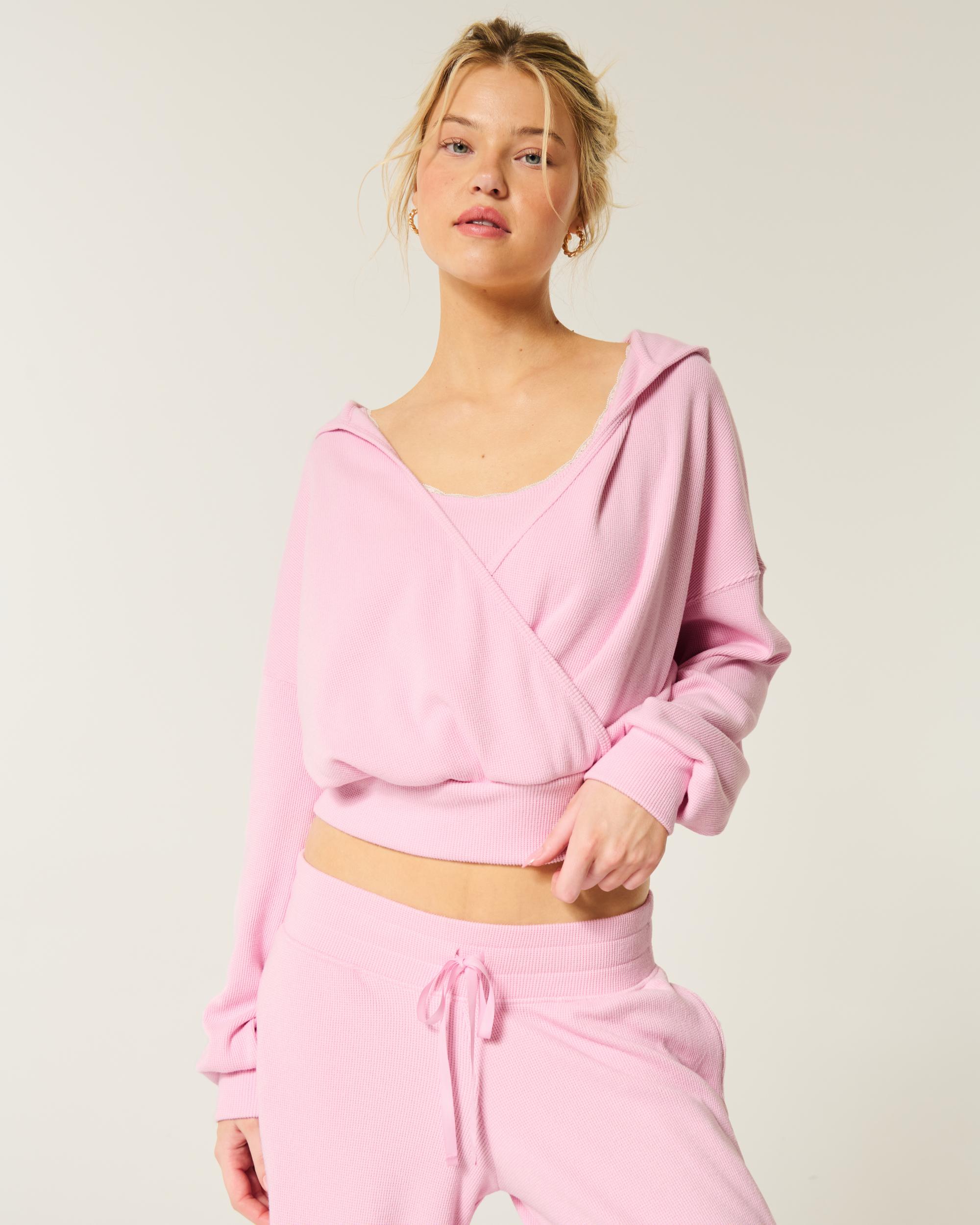 Gilly Hicks Cozy Waffle Wrap Hoodie Product Image