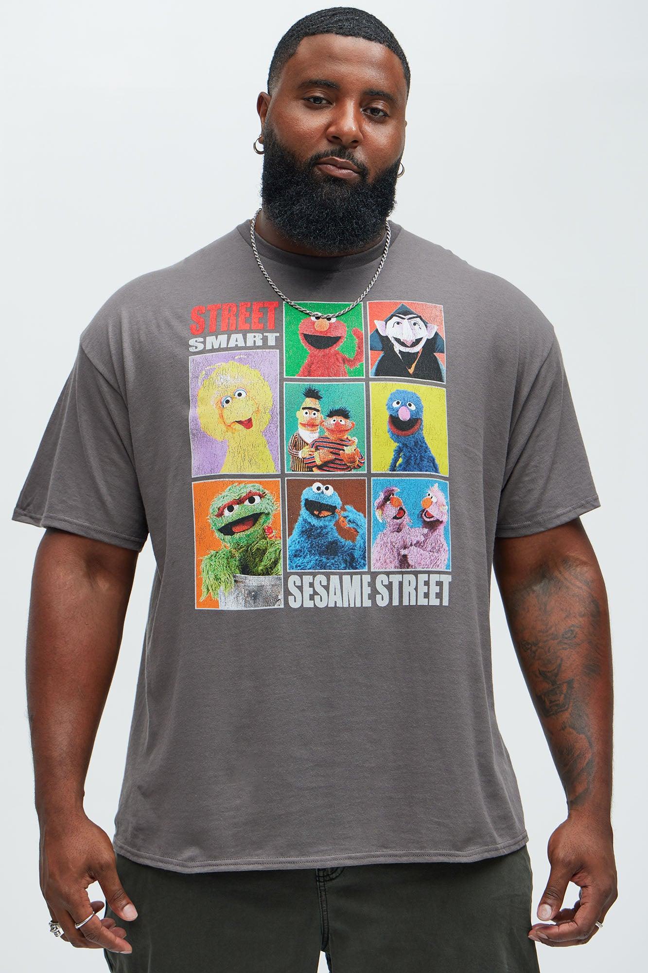Street Smart Sesame Street Oversized Short Sleeve Tee - Charcoal Product Image