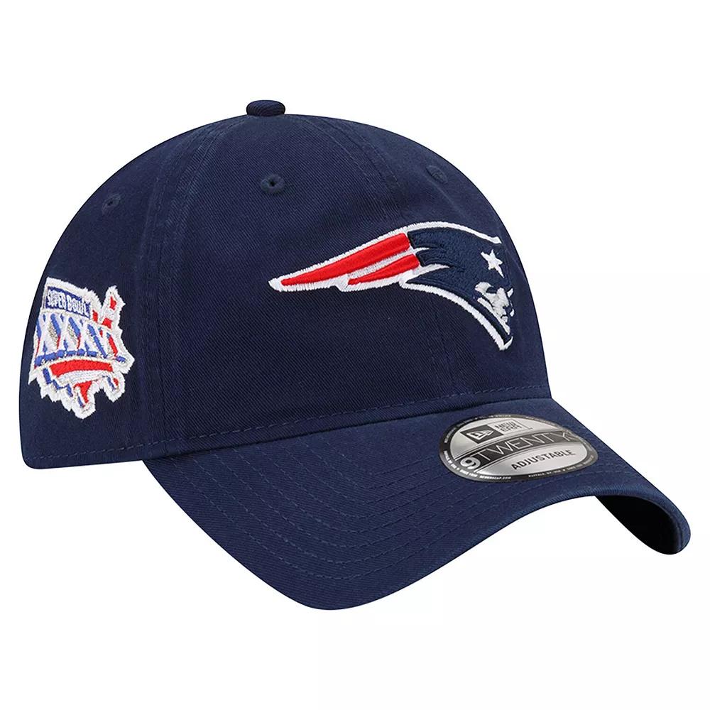 Men's New Era  Navy New England Patriots Distinct 9TWENTY Adjustable Hat, Blue Product Image
