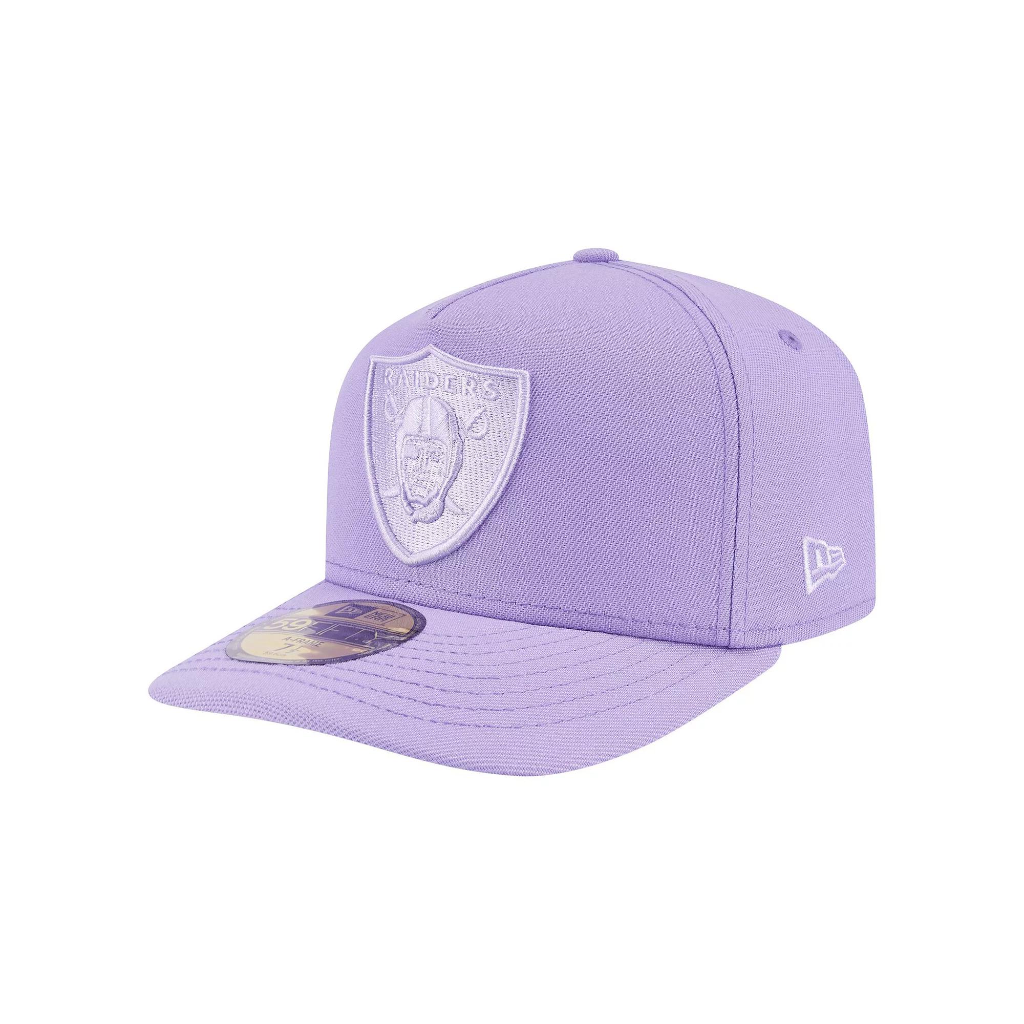 Men's New Era Light Purple Las Vegas Raiders Color Pack A-Frame 59FIFTY Fitted Hat, Size: 7 5/8, Lvr Lt Pur Product Image