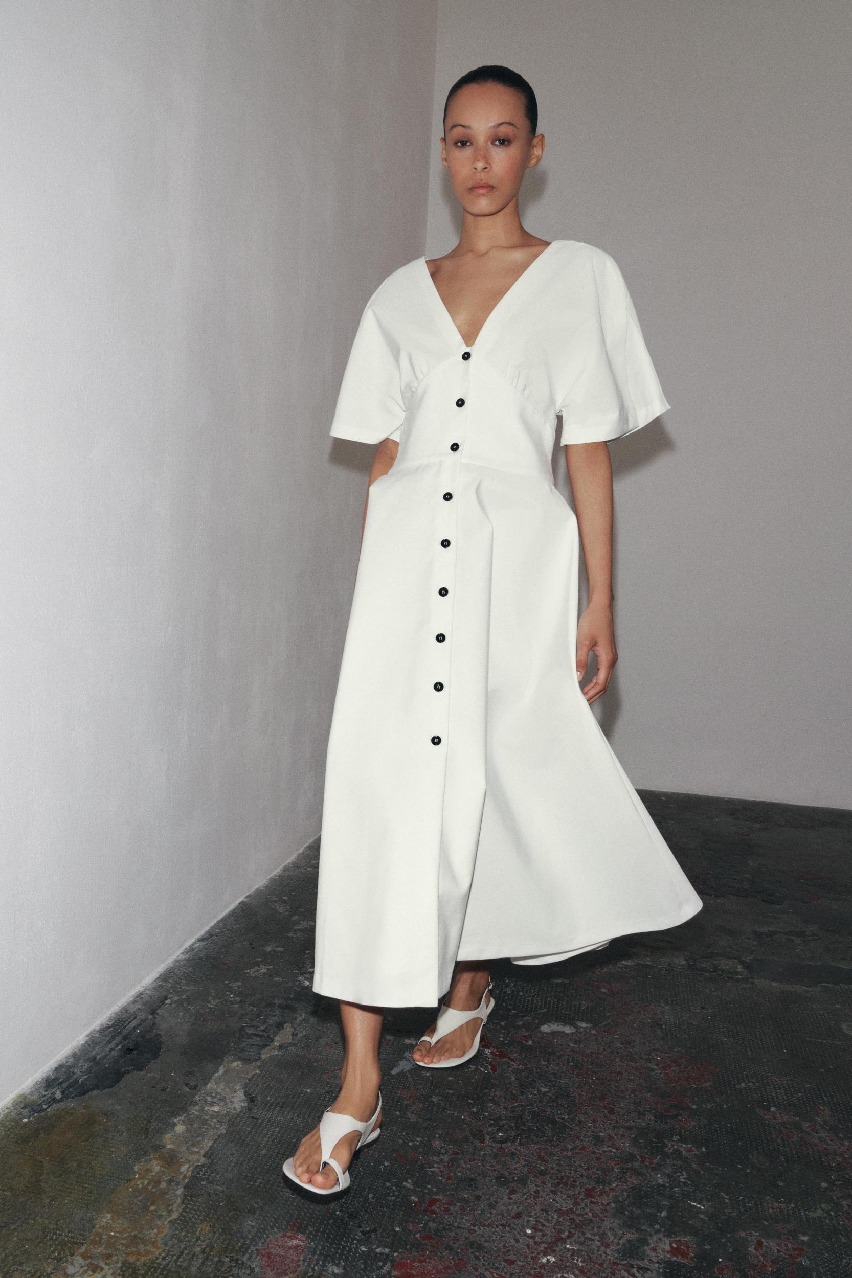 ZW COLLECTION MIDI BUTTON DRESS Product Image