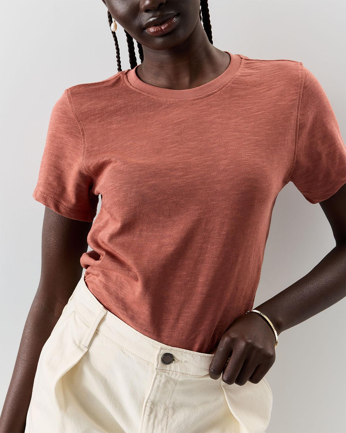 Quince | Women's Slub Crewneck T-Shirt Organic Cotton Product Image