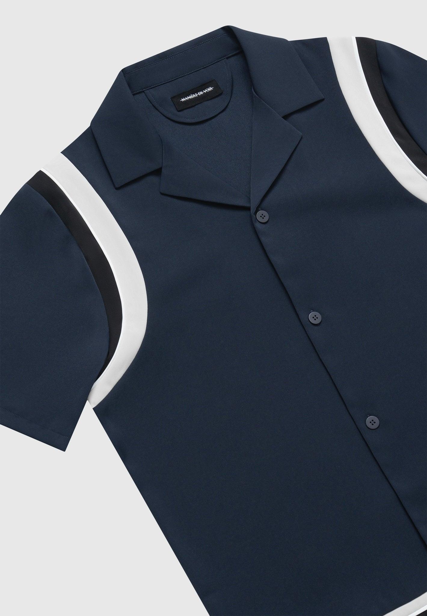 Varsity Revere Shirt - Navy Male Product Image