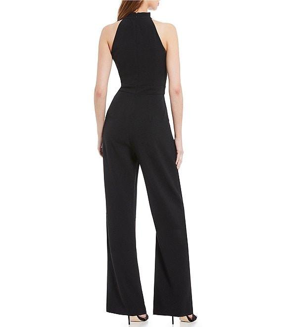 Vince Camuto Sleeveless Bow Tie Mock Neck Jumpsuit Product Image
