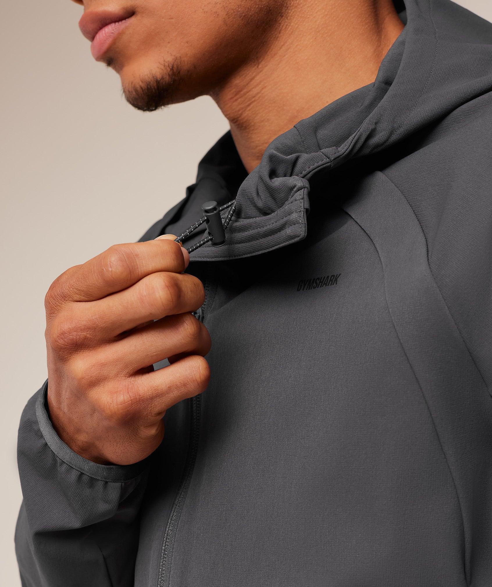 Gymshark Weekend Zip Through Shell Jacket - Grey Male Product Image