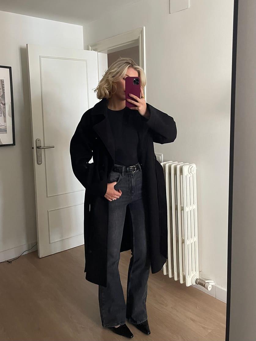 High Waist Flared Denim Product Image