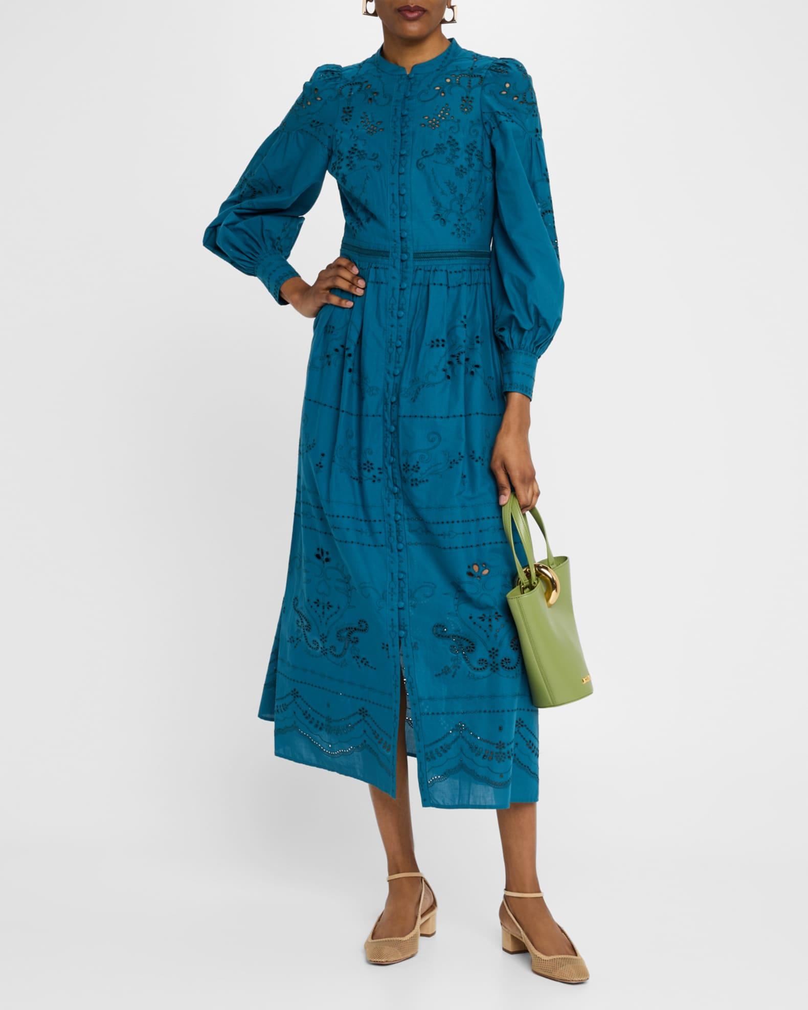 Eyelet-Embroidered Cotton Voile Maxi Dress Product Image