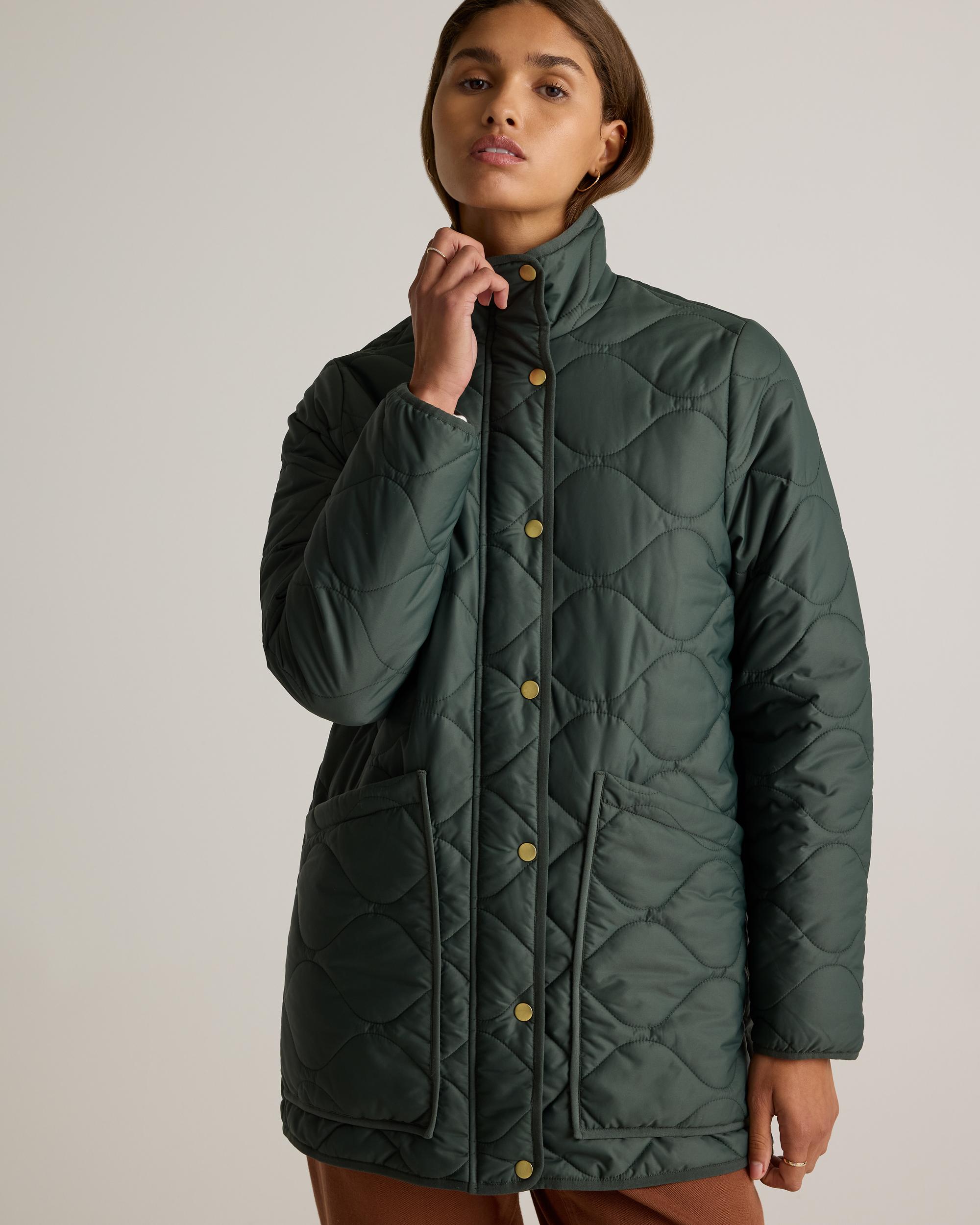 Quince | Women's Featherless Quilted Long Puffer Jacket Size XS, Nylon Product Image
