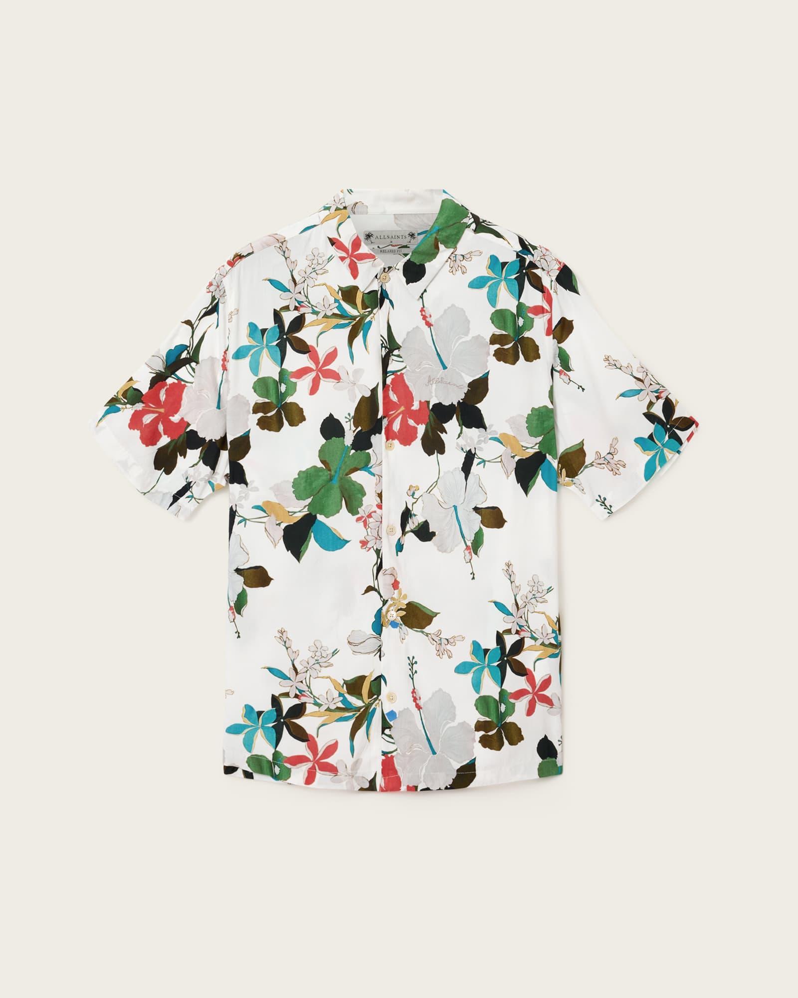 Koh Chang Oversized Shirt Off White | ALLSAINTS US Product Image