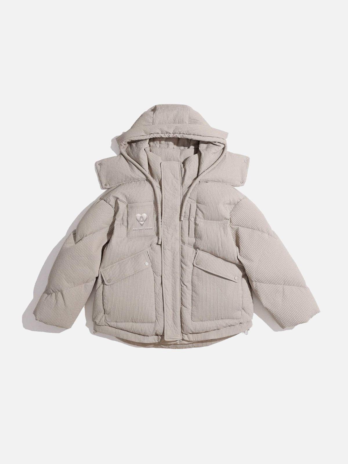 City Of Love Solid Hooded Down Coat Product Image