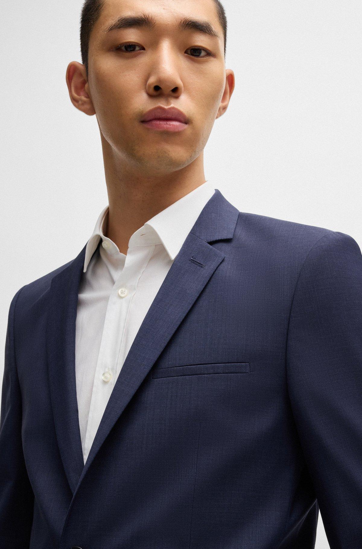 Extra-slim-fit suit jacket in melange wool Product Image