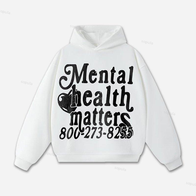 Men's Mental Health Matters Graphic Hoodie Product Image