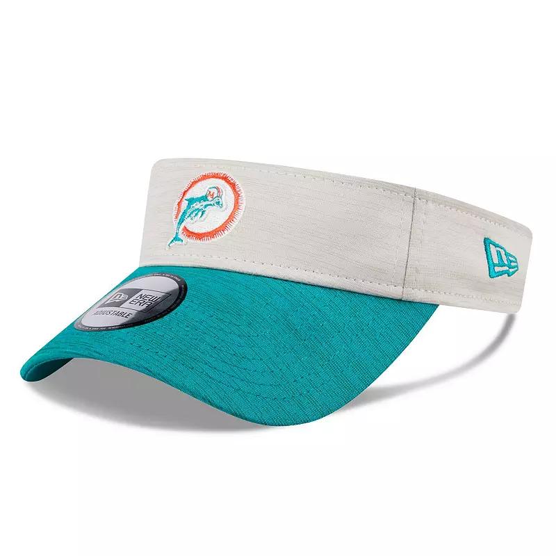 Men's New Era  Stone Miami Dolphins 2024 Sideline Historic Visor, Team Product Image
